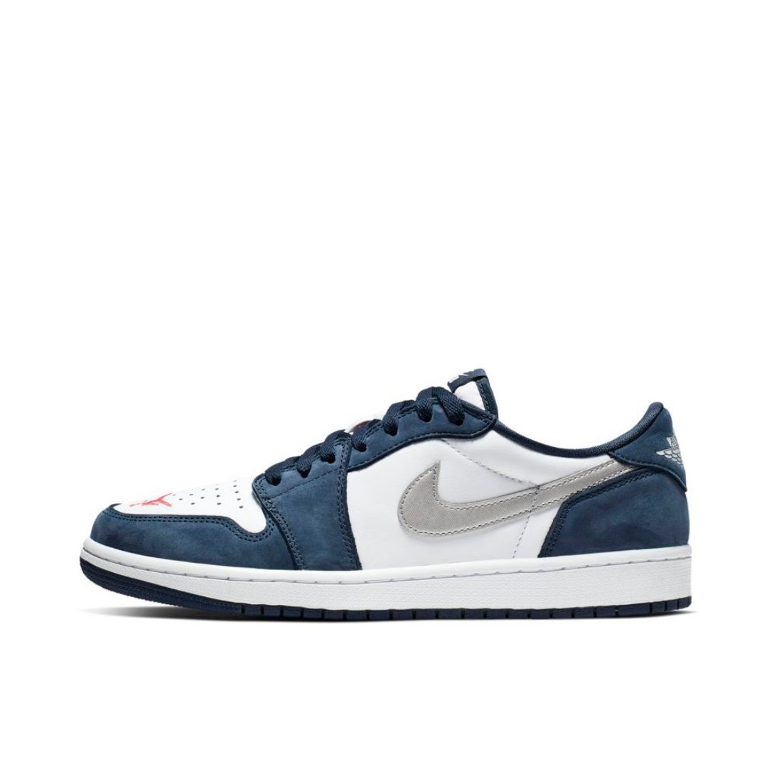 Air Jordan 1 Low/银钩海军蓝