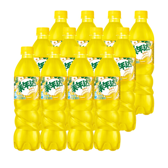 美年达 香蕉味汽水碳酸饮料 500ml*12瓶*2件
