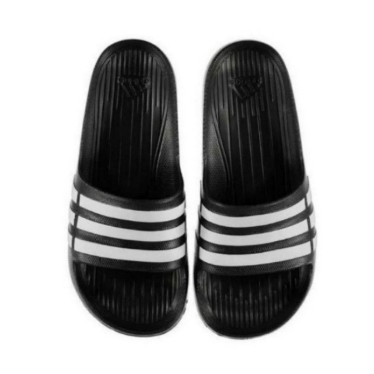 adidas Duramo Slide 黑/经典白条纹