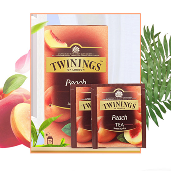 Twinings川宁英国进口红茶包蜜桃果香红茶25袋