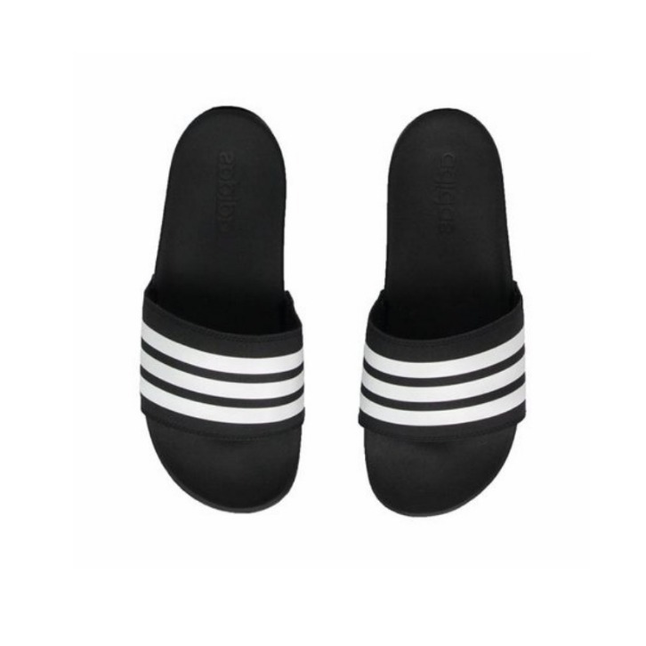 adidas Adilette Comfort 黑白/条纹