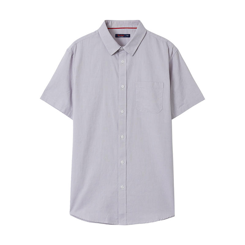 美特斯邦威 牛津纺短袖衬衫 661226