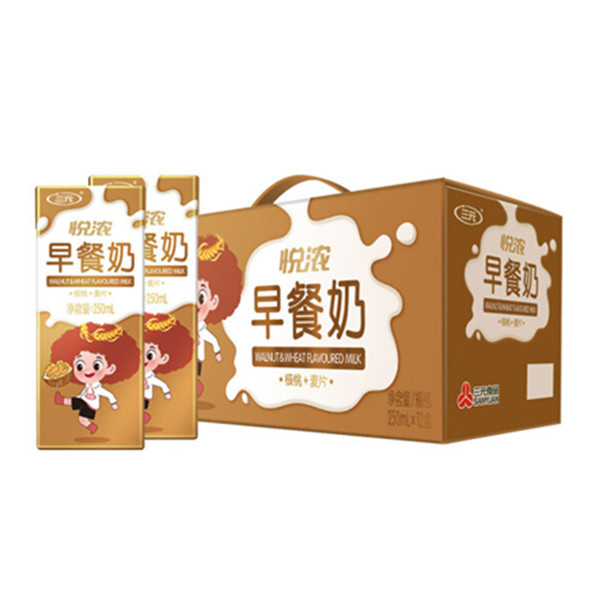 三元悦浓苗条砖早餐牛奶250ml*12盒