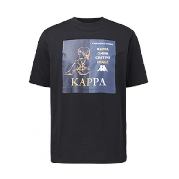 Kappa卡帕 情侣男女款夏季运动印花短袖休闲T恤
