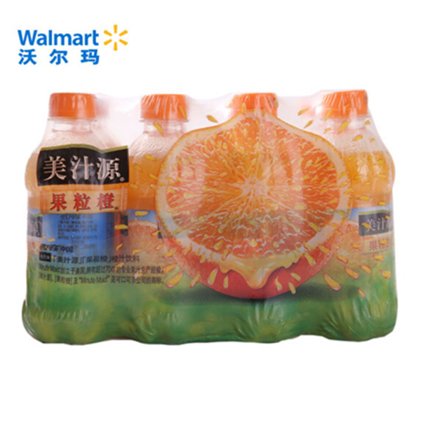 可口可乐美汁源果粒橙果汁饮料300ml*12