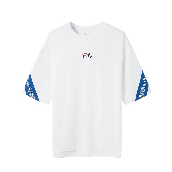 FILA 斐樂(lè)官方 男子針織短袖衫