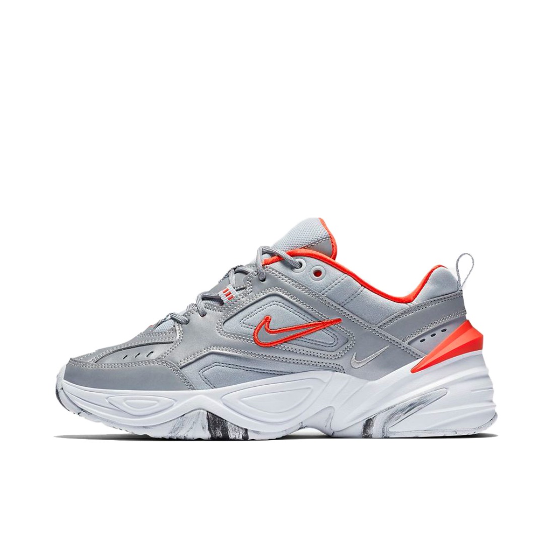 Nike M2K Tekno  Metallic Silver 灰橙白