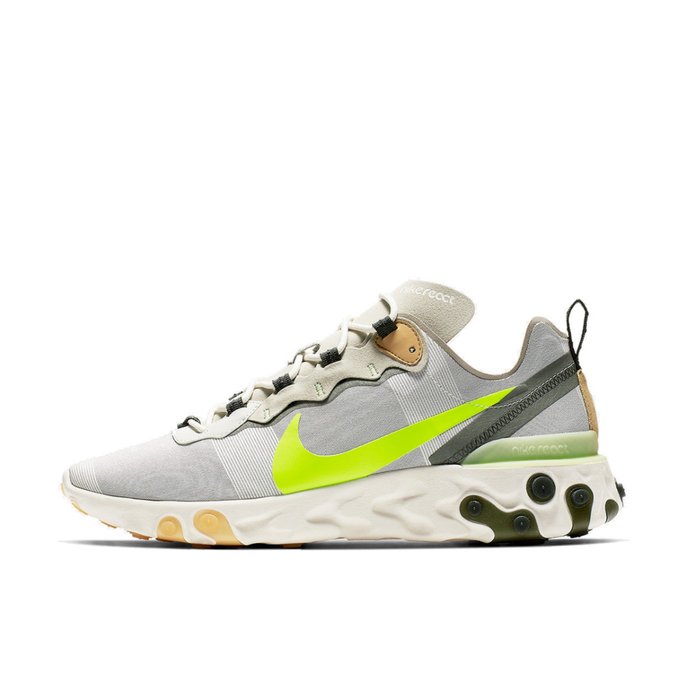 Nike React Element 55 灰黄棕