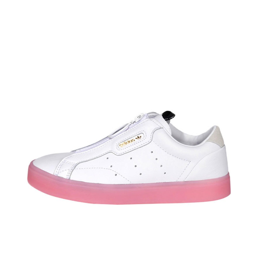 adidas Sleek Cloud White/Pink 白粉生胶