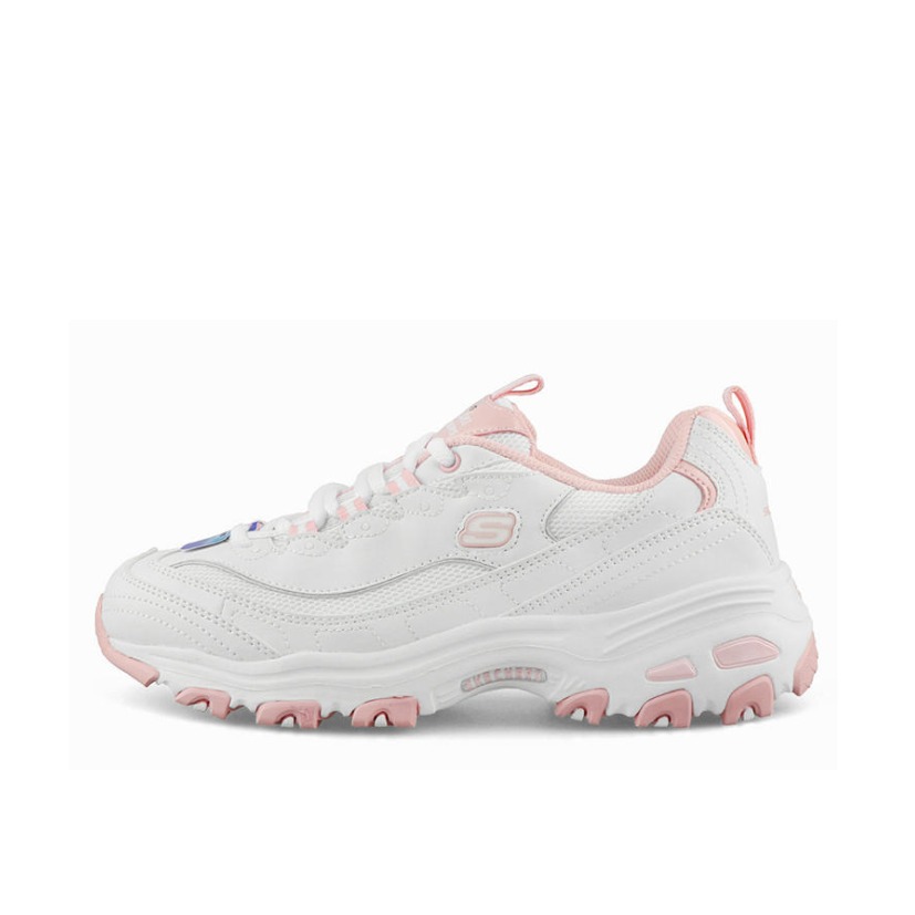 Skechers D'Lites 白色/橘粉色