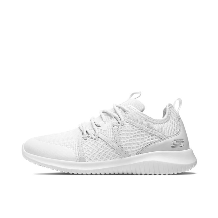 Skechers Ultra Flex  White 白网布绑带