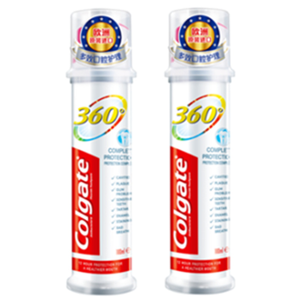 高露洁 360按压式牙膏 100ml*2