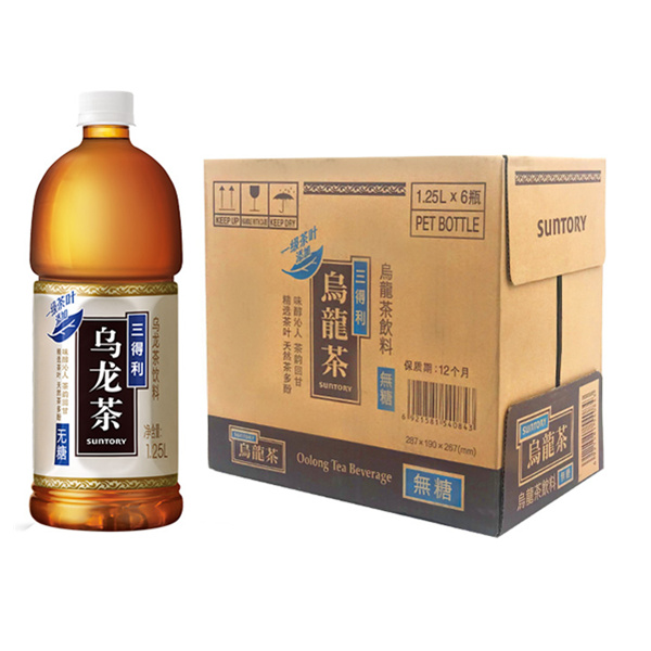 三得利 无糖乌龙茶 大瓶装 1.25L*6瓶