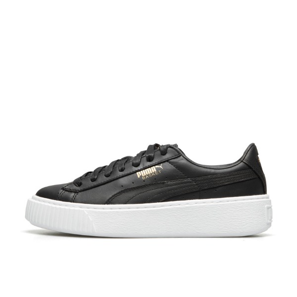 Puma Basket Platform 黑白金