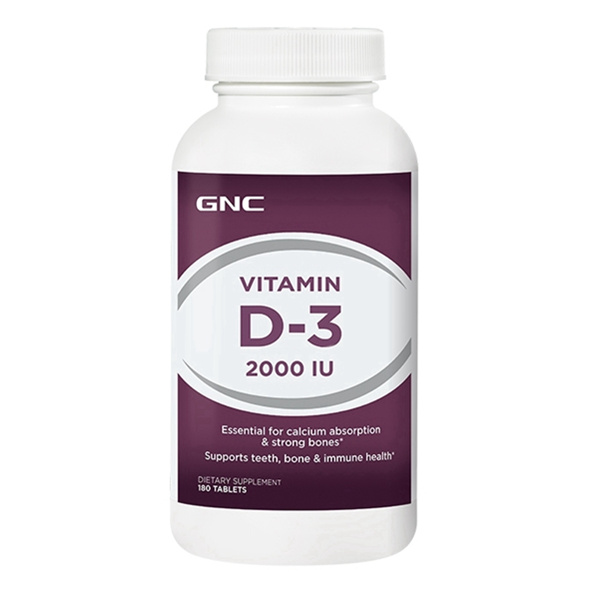 GNC 维生素D3营养片 2000IU*180粒*2瓶