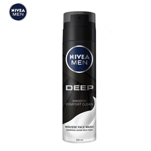 妮维雅(NIVEA)男士深黑DEEP洁面慕斯200ml*2