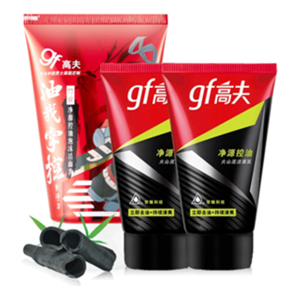 高夫 男士净源控油火山泥洁面乳 100g+50g*2