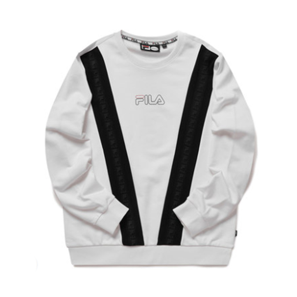 FILA FUSION 斐樂 男子 新款針織V字串標(biāo)套頭衛(wèi)衣男