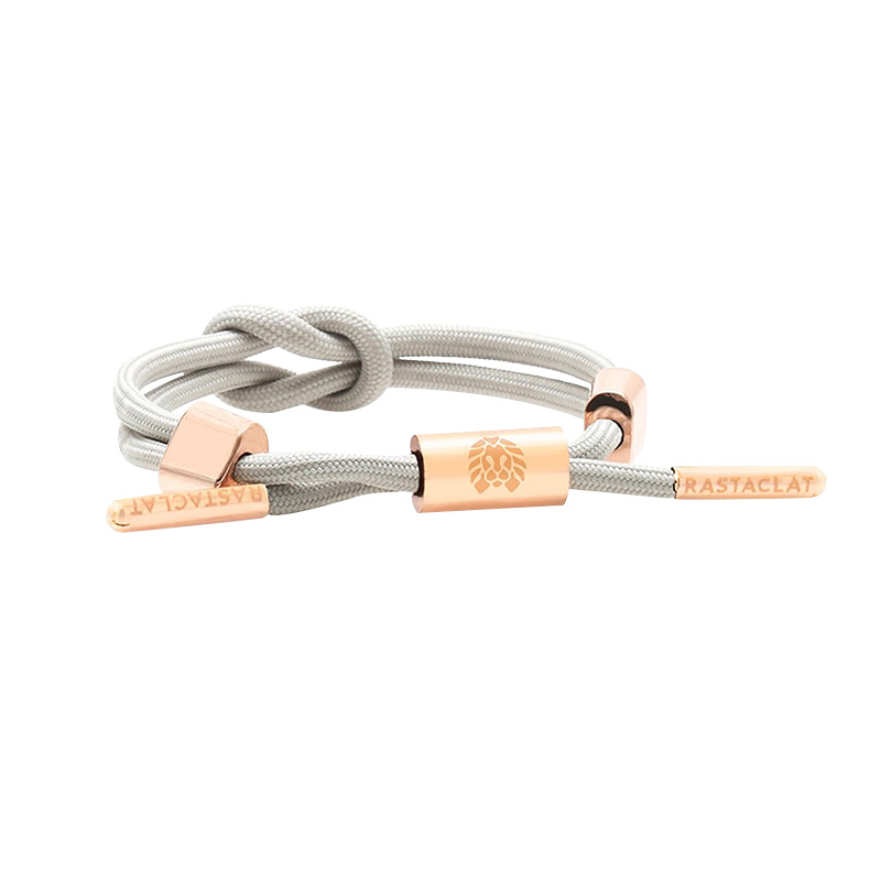 RASTACLAT/小獅子 迷你繩結(jié)灰玫瑰金鞋帶手鏈?zhǔn)掷K