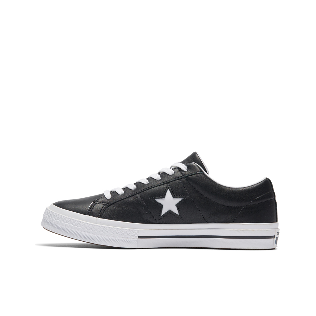 Converse One Star Black/White 黑白皮革low