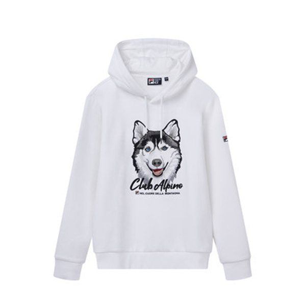 FILA  休闲哈士奇连帽卫衣