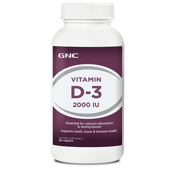 GNC 健安喜 维生素D3营养片2000IU*180粒*2瓶