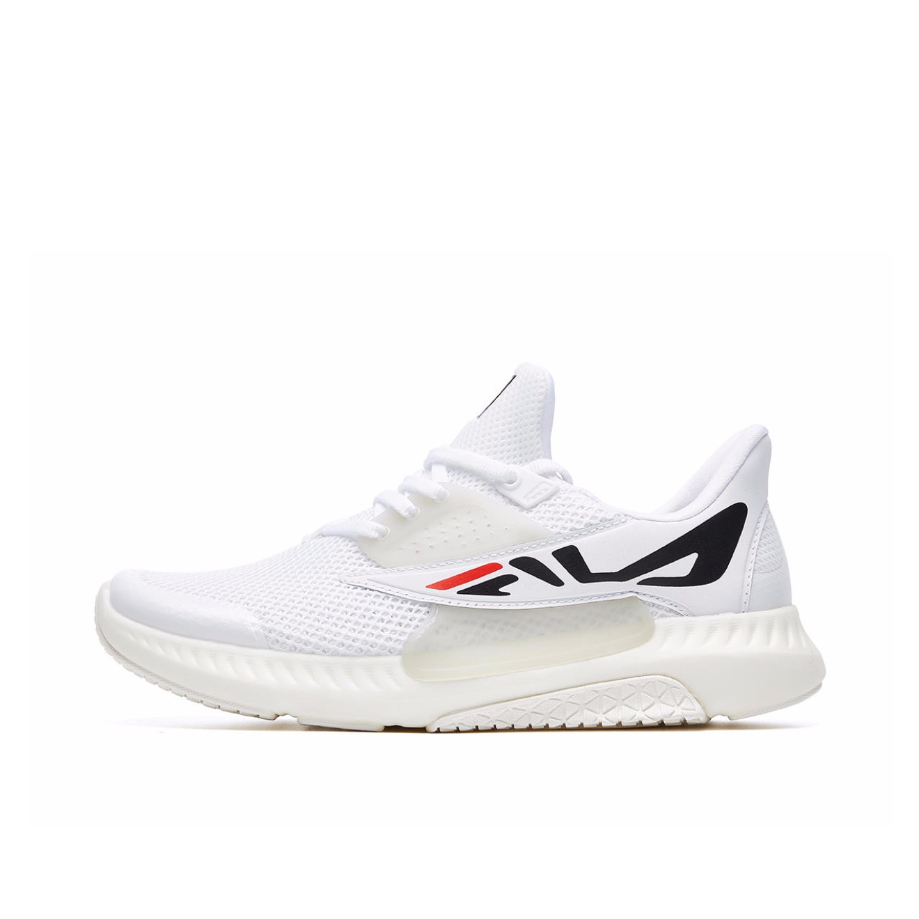 FILA 复古透气休闲鞋 F12W931105F  白黑色