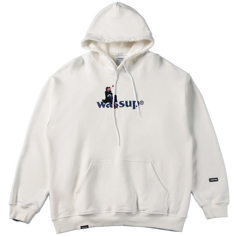 WASS UP 吹喇叭加绒卫衣