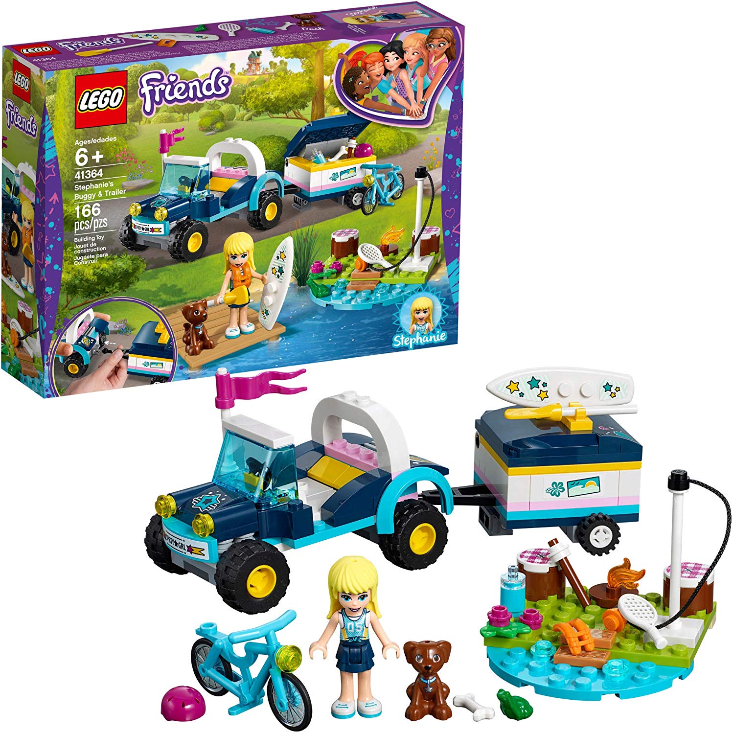 LEGO Friends Stephanie 的童車(chē)和拖車(chē) 41567