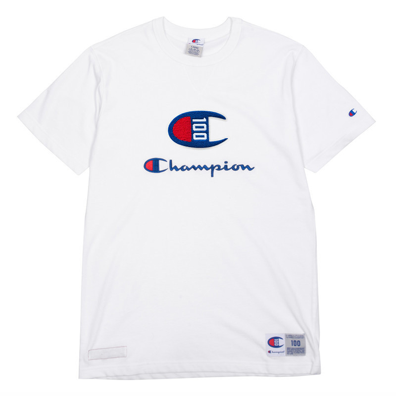 Champion 100周年限定大C LOGO圆领短袖T恤