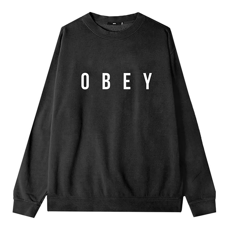 Obey 经典字母款圆领卫衣