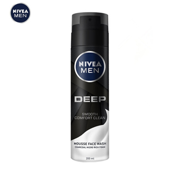 妮维雅(NIVEA)男士深黑DEEP洁面慕斯200ml*2