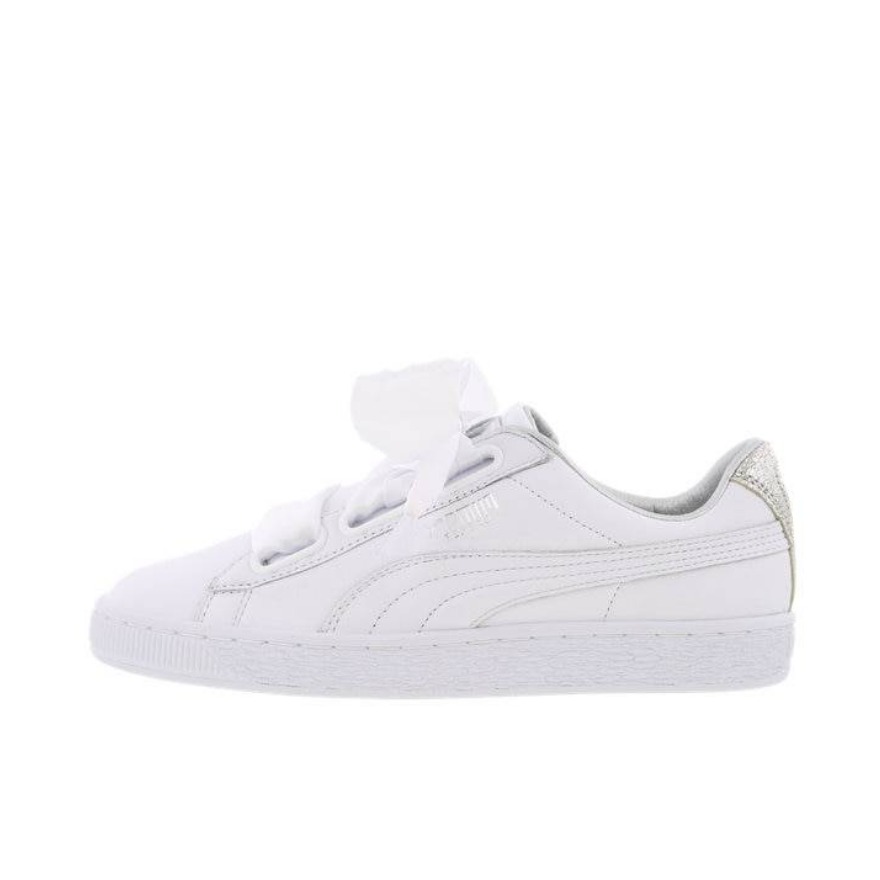 Puma Basket Heart 白/金属银