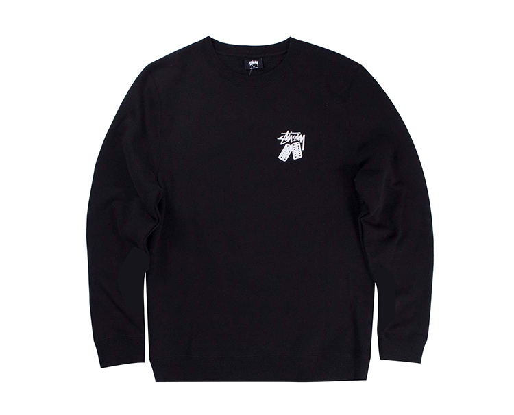 Stussy 骰子经典logo圆领加绒卫衣