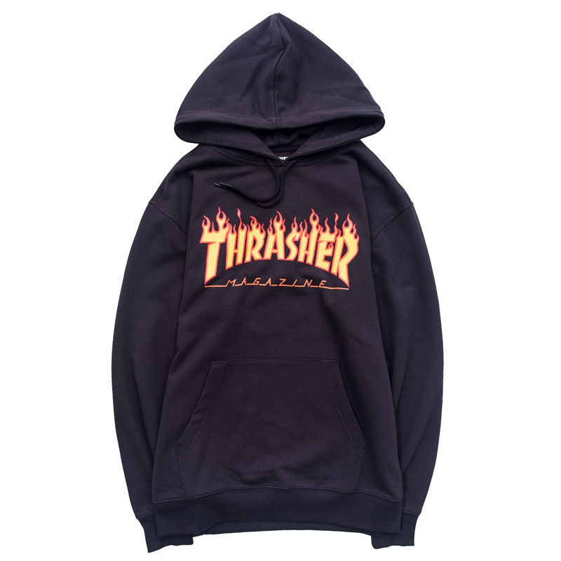 Thrasher 经典火焰帽衫卫衣