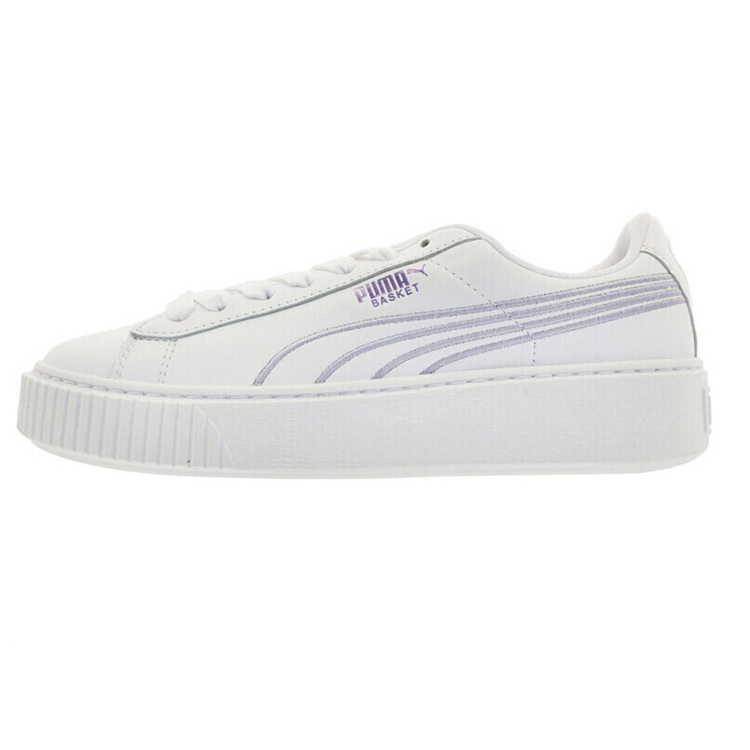 Puma Basket Platform 粉白色