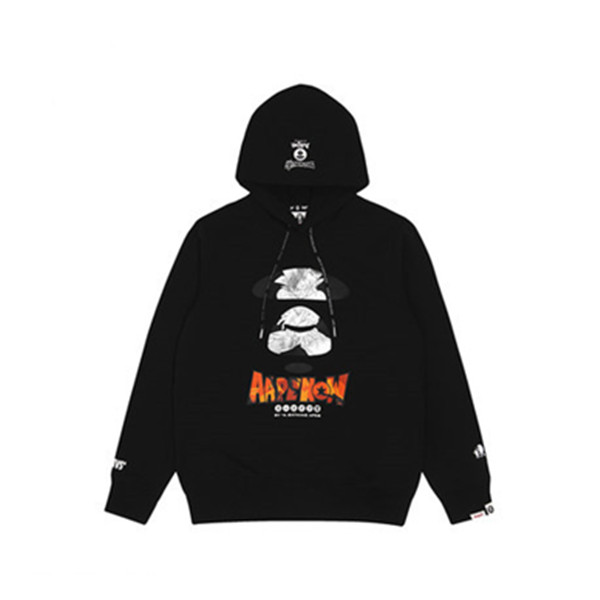 Aape X DRAGON BALL SUPER猿颜反光悟空印花连帽加绒卫衣