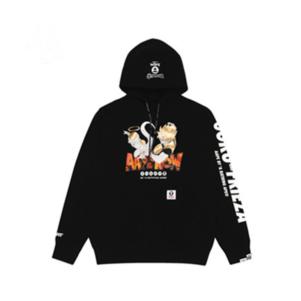 Aape X DRAGON BALL SUPER悟空大战弗利萨猿颜加绒卫衣