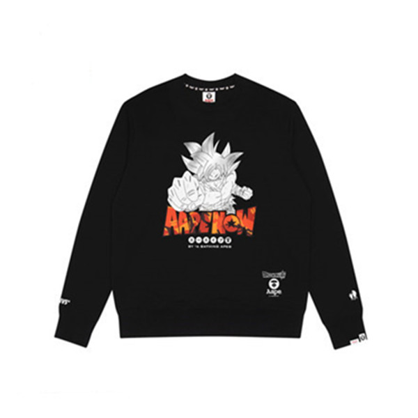 Aape X DRAGON BALL SUPER悟空猿颜撞色迷彩印花加绒卫衣