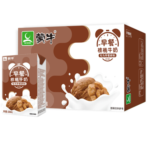 蒙牛 早餐奶核桃味利乐包250ml×16盒 礼盒装