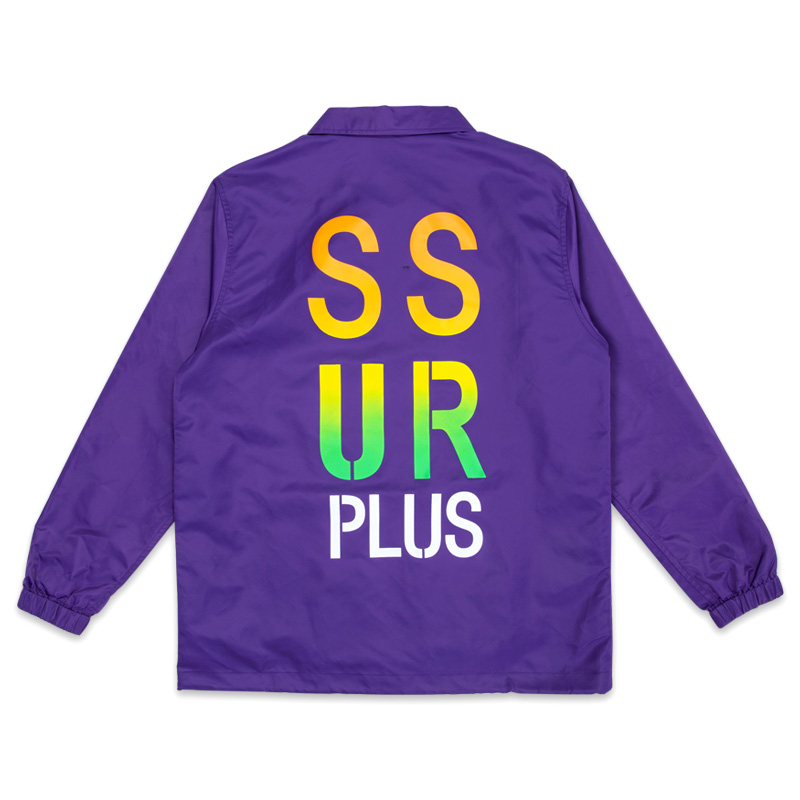 SSUR PLUS LOGO渐变系列教练夹克   蓝