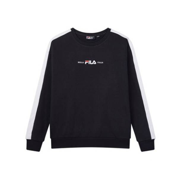 FILA 斐乐官方 男子2019冬季新款运动休闲潮流串标套头衫男