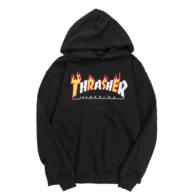 Thrasher 经典火焰帽衫卫衣