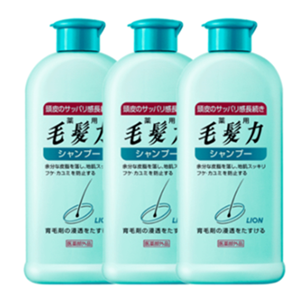 LION 狮王 毛发力双重修复洗发水 200ml*3
