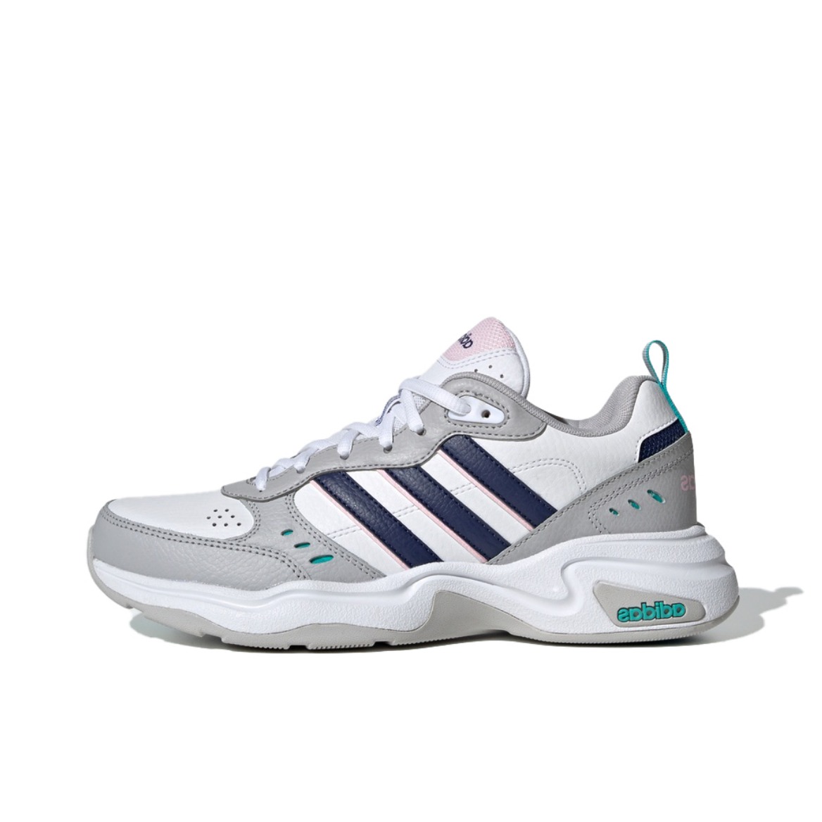 adidas Strutter 白灰/藏蓝/绿粉
