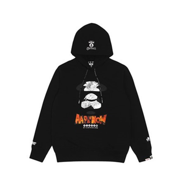 Aape X DRAGON BALL SUPER猿颜反光悟空印花连帽加绒卫衣