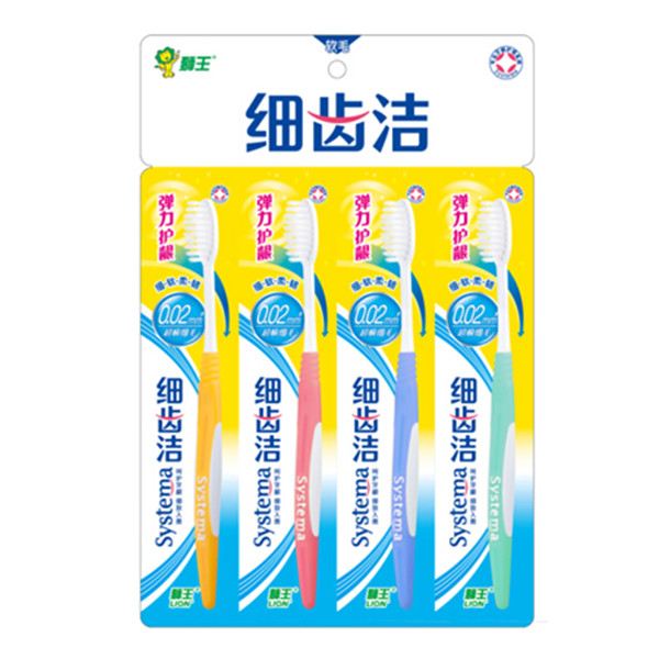 狮王（Lion）细齿洁弹力护龈牙刷*8