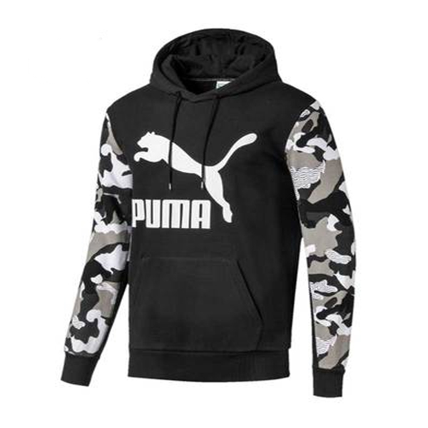 Puma 运动迷彩连帽针织卫衣 595941-01