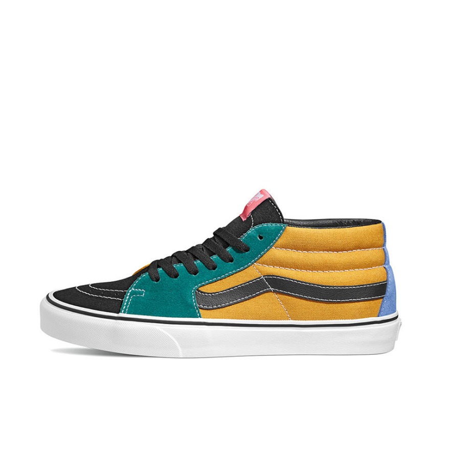 Vans SK8-Mid Teal/Yello 黄绿拼接