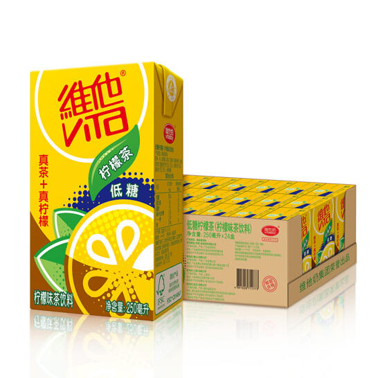 维他奶 维他低糖柠檬茶饮料 250ml*24盒